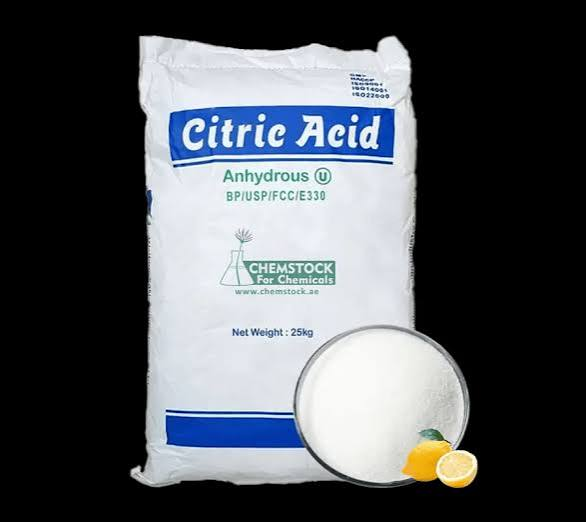 Illustrative Citric Acid anhydrous 25 kg bag