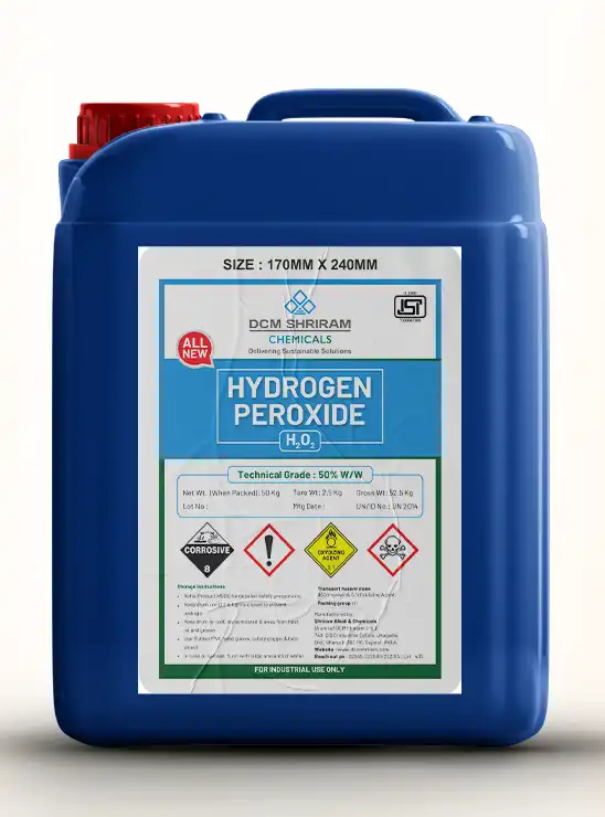 Illustrative Hydrogen Peroxide 50% industrial container