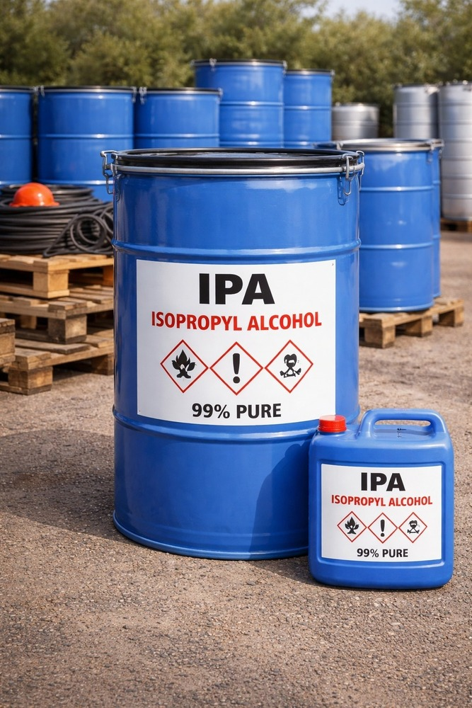 Illustrative Isopropyl Alcohol industrial drum packaging