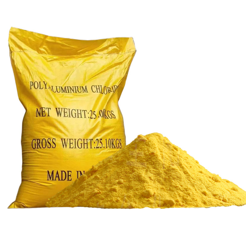 Illustrative Poly Aluminium Chloride PAC powder and 25 kg bag