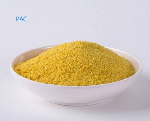 Illustrative yellow PAC powder in bowl